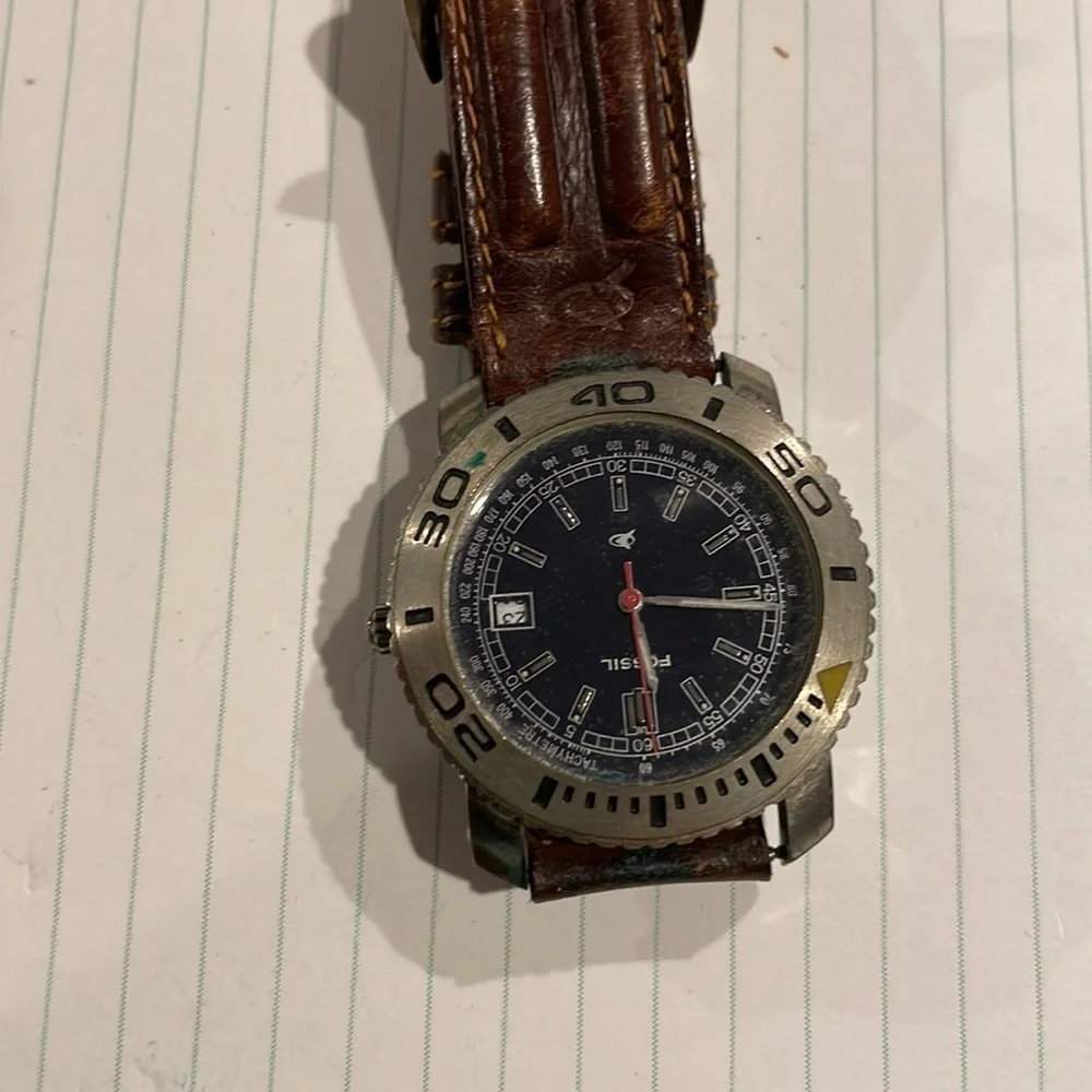 Fossil ac-1634 tachymetre mens watch